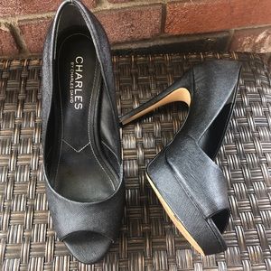 Charles David Falcon Peep Toe Platform Heels - 6M